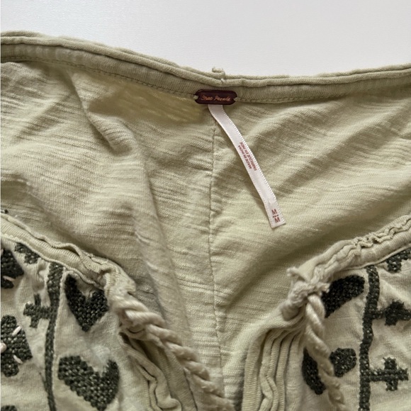 Free People Olive Embroidered Blouse - Picture 2 of 3